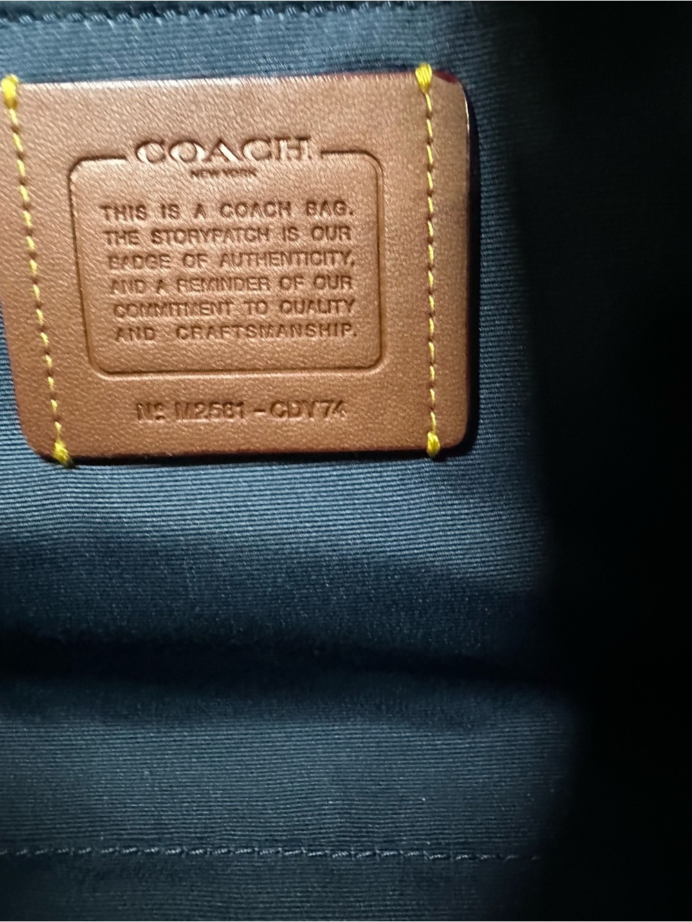 Coach CDY74 Rowan Satchel Bag In Loved Denim WITHOUT Charms New - Picture 9 of 9